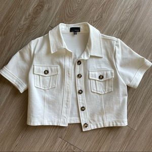 Lucy Paris white button top